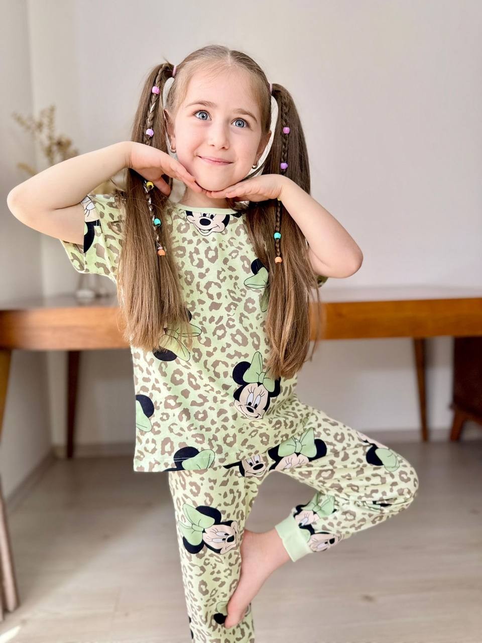 Kısa Kol Baskılı Pijama Takımı 9008