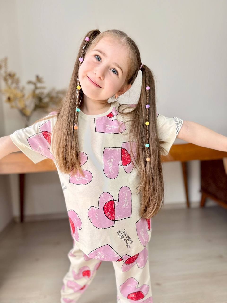 Kısa Kol Baskılı Pijama Takımı