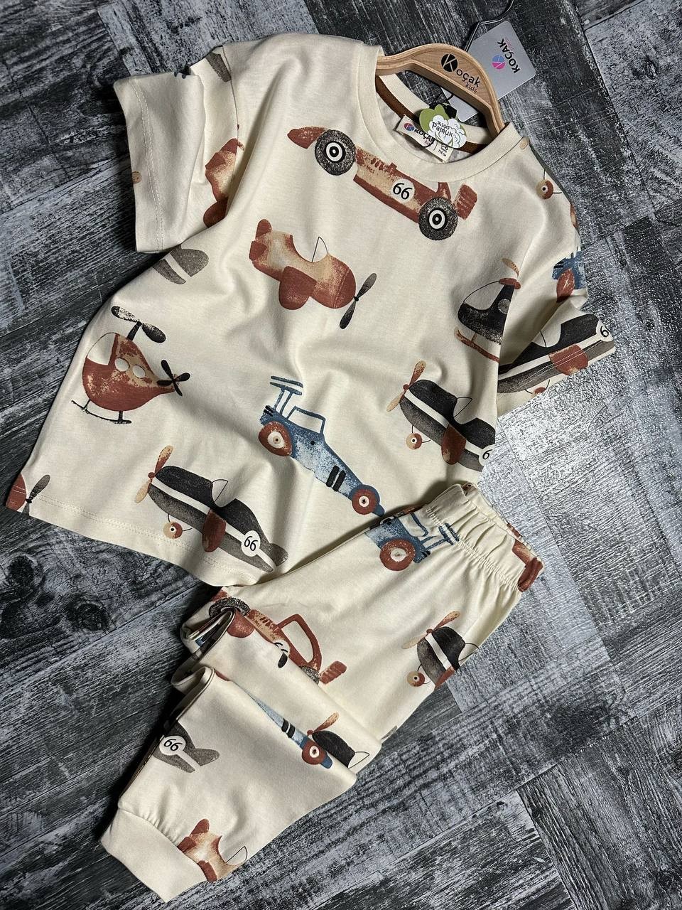 Kısa Kol Baskılı Pijama Takımı