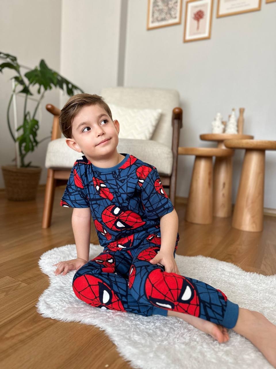 Kısa Kol Baskılı Pijama Takımı 9008