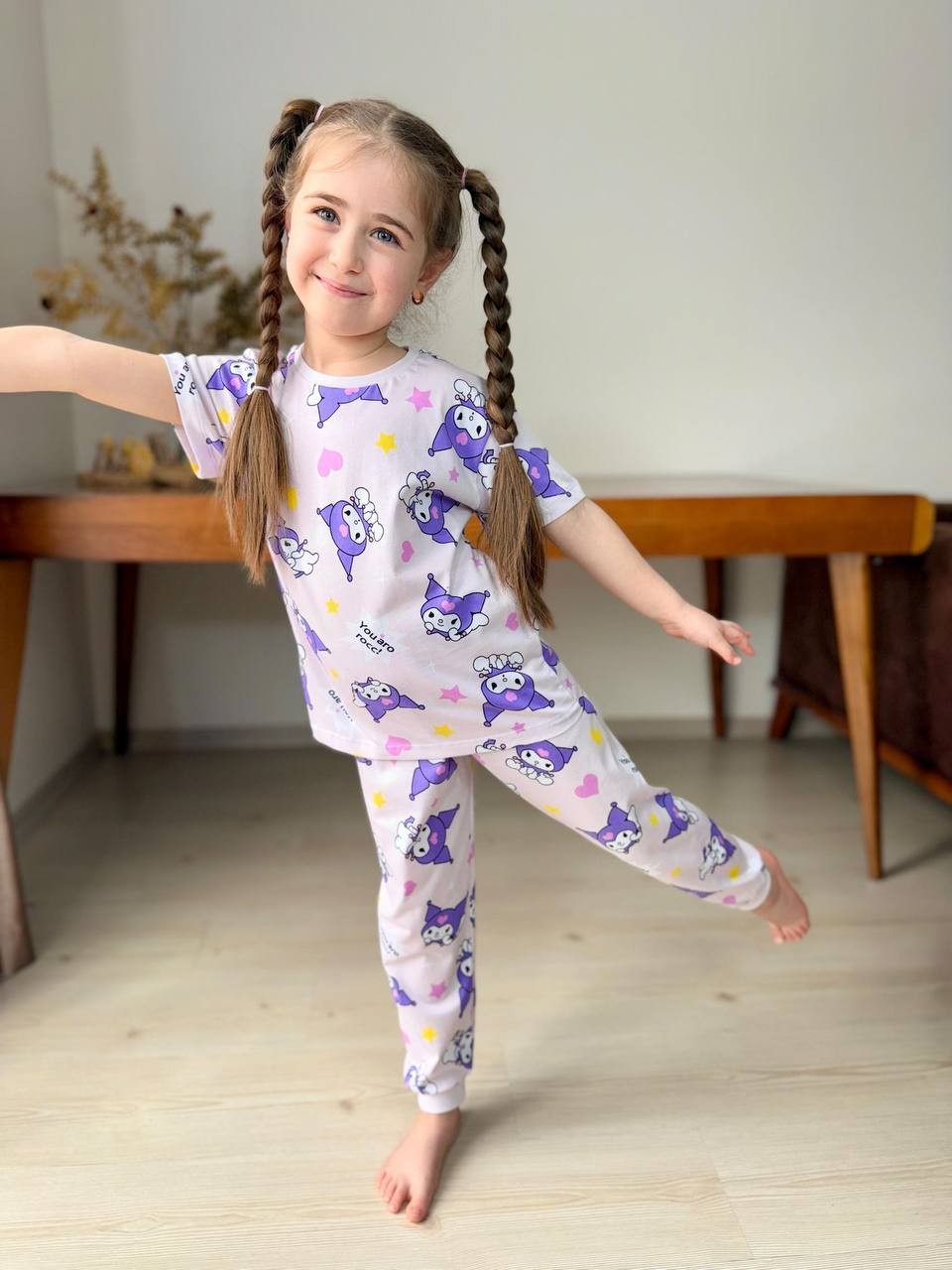 Kısa Kol Baskılı Pijama Takımı 9008