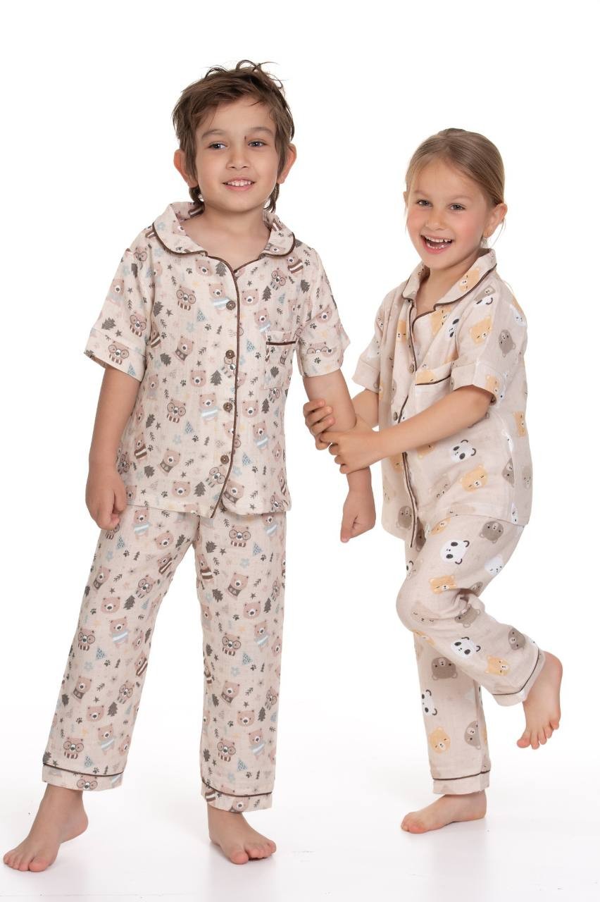 %100 Pamuk Müslin Pijama Takımı