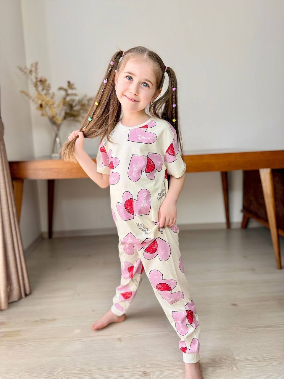 Kısa Kol Baskılı Pijama Takımı
