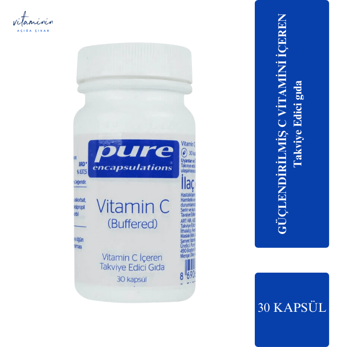 Pure Encapsulations Vitamin C Buffered 30 Kapsül