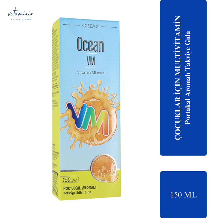 Orzax Ocean Vitamin Mineral - Portakal Aromalı 150 ml
