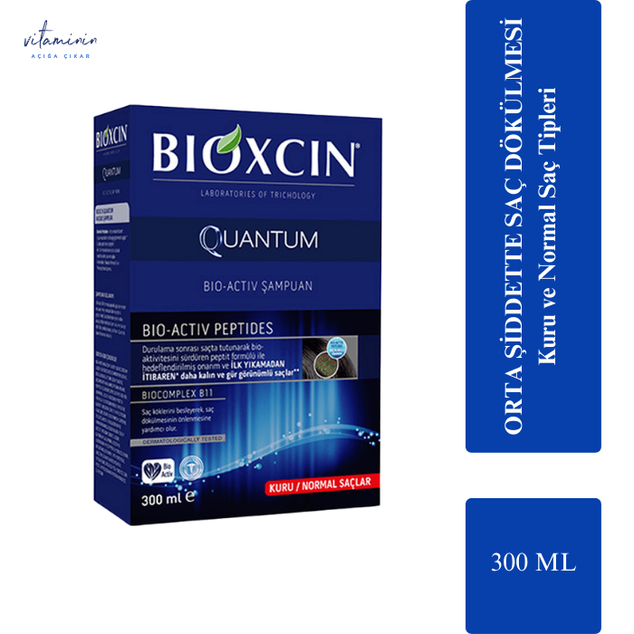 Bioxcin Quantum Şampuan Kuru ve Normal Saçlar İçin 300 mL