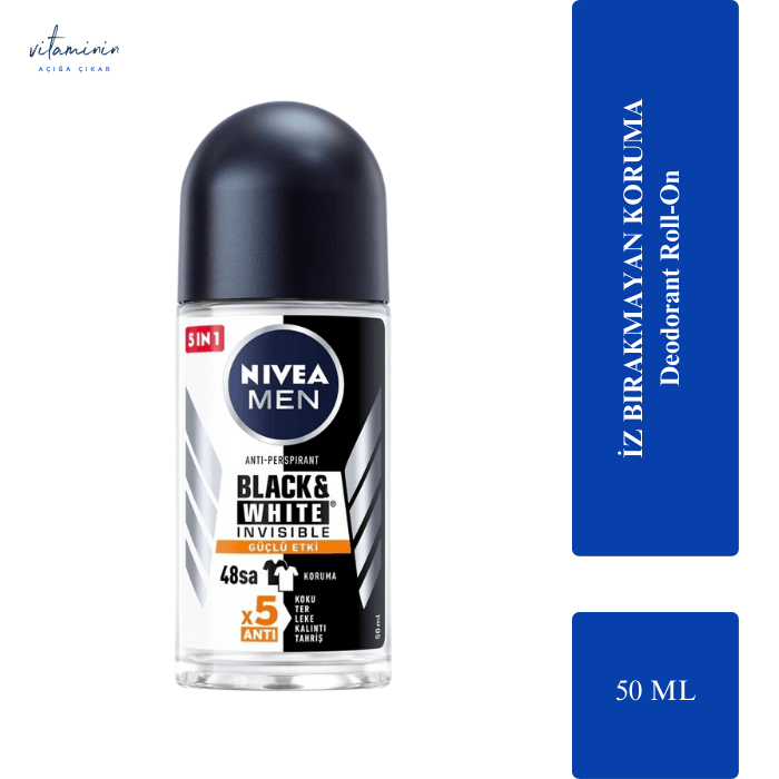 Nivea Erkek Roll-On Deodorant Black & White Invisible 50 ML