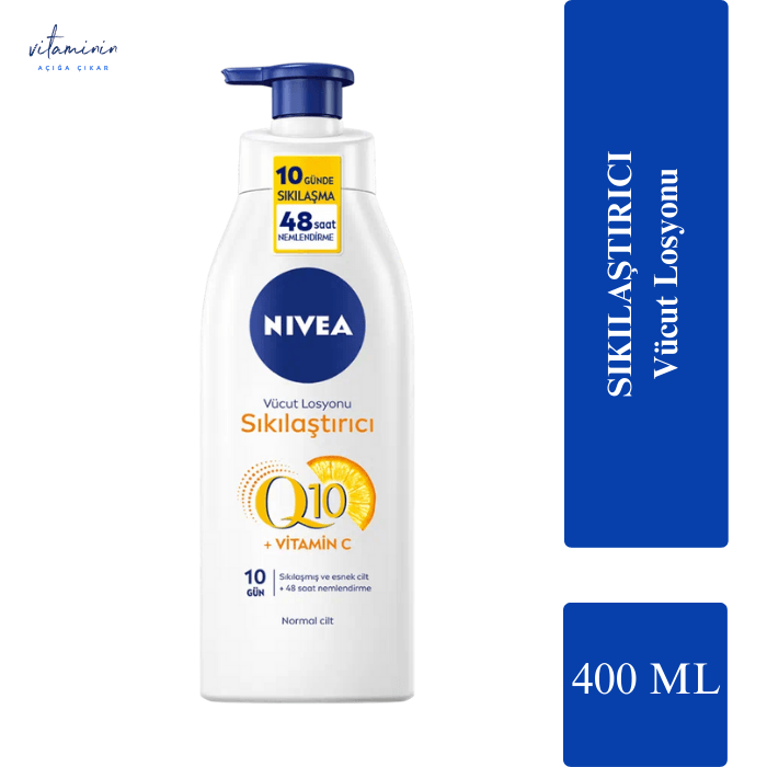 Nivea Q10 Sıkılaştırıcı Vücut Losyonu 400 ML - Cilt Sıkılaştırma ve Nemlendirme İçin Vücut Losyonu