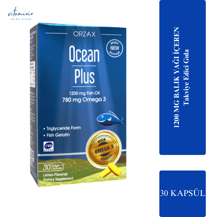 (30 عددی) Ocean Plus 1200 mg کپسول روغن ماهی