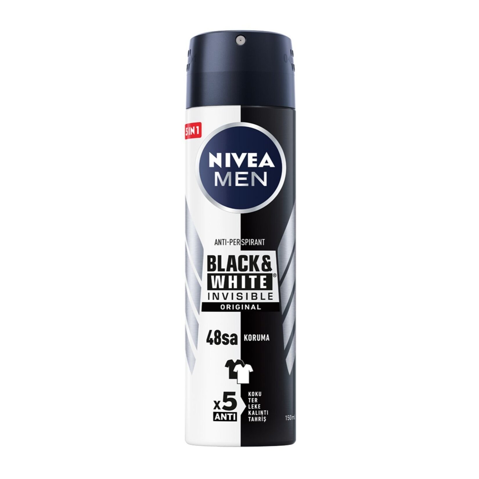  Nivea Erkek Deodorant Sprey Invisible For Black & White 150 ML