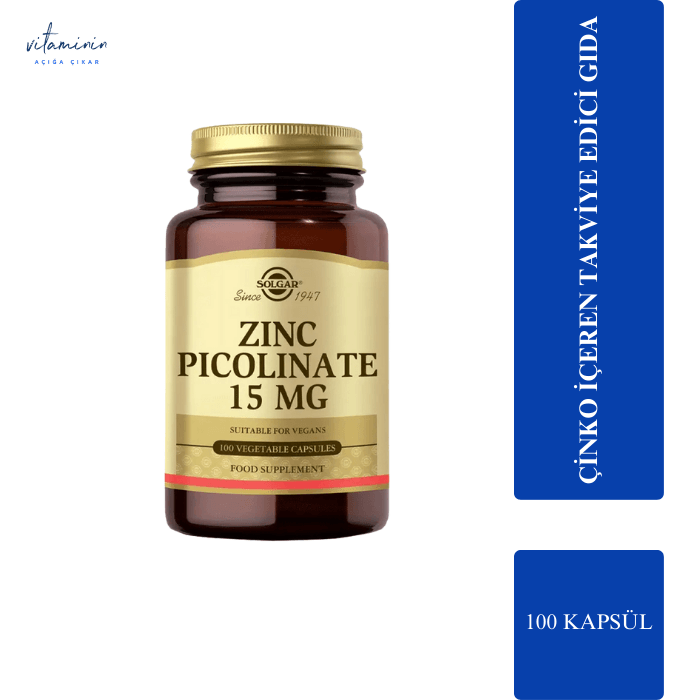(100 عددی)Solgar Zinc Picolinate 15 mg کپسول 