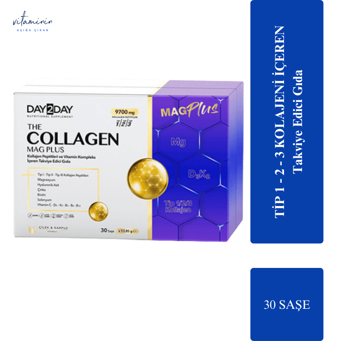 Day2Day The Collagen Mag Plus Takviye Edici Gıda 30 Şase