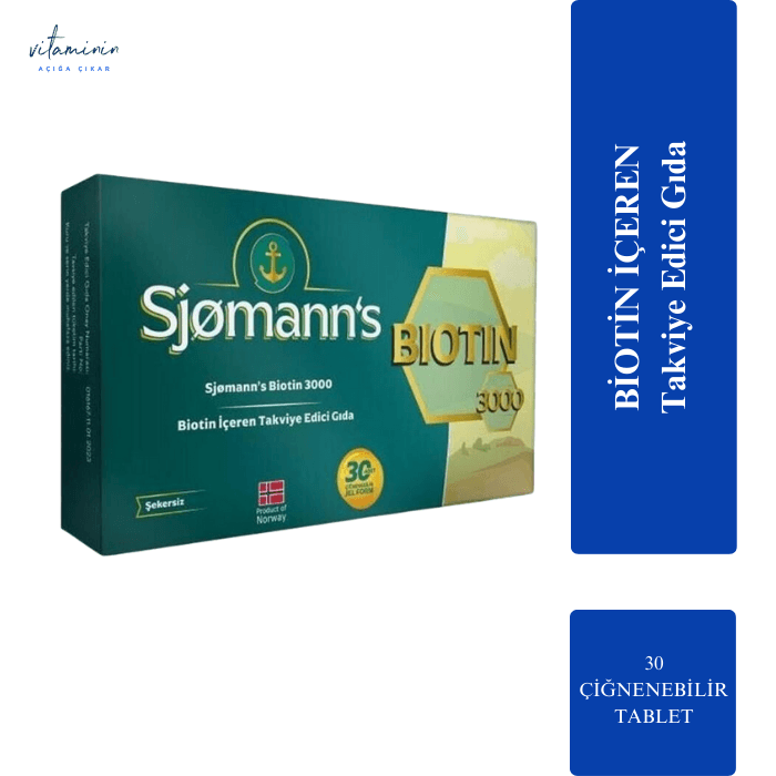 Sjomann's Biotin Çiğnenebilir Jel 30 Tablet