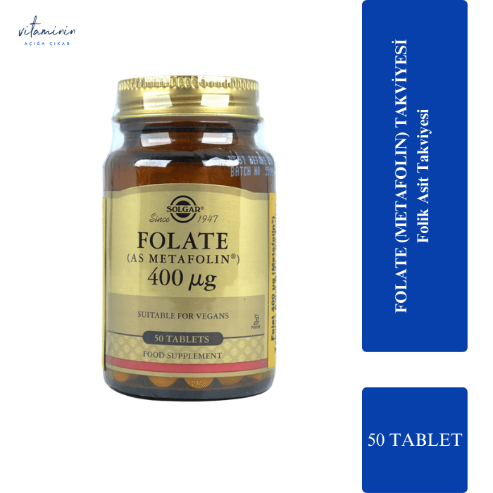 Solgar Folate 400 mg 50 Tablet