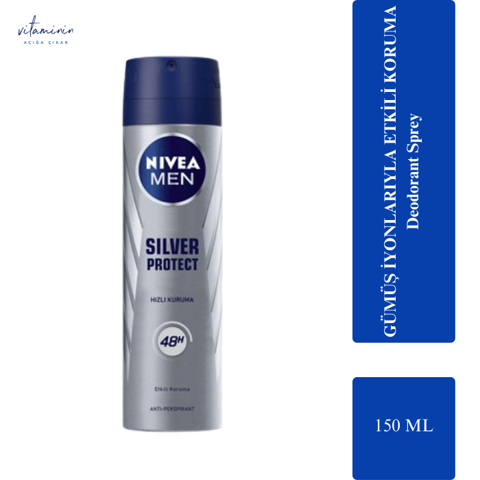 Nivea Erkek Deodorant Sprey Silver Protect 150 ML