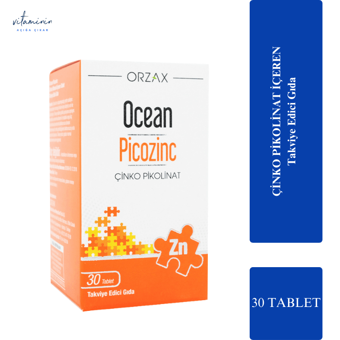 Ocean Picozinc 30 Tablet - Çinko Pikolinat Takviyesi