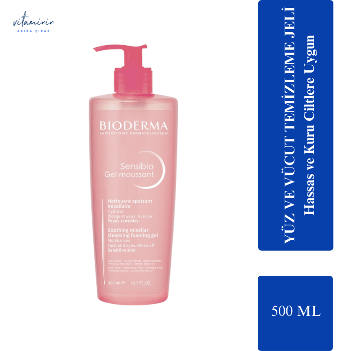 Bioderma Sensibio Foaming Yüz Temizleme Jeli 500 ml