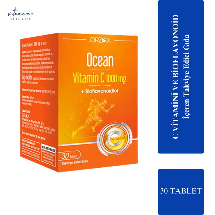 Ocean Vitamin C 1000 mg 30 Tablet - C Vitamini ve Takviyesi