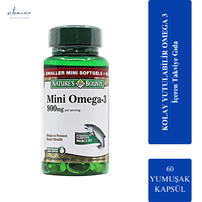 Nature's Bounty Mini Omega-3 900 mg 60 Softjel