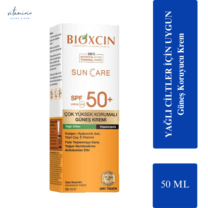 Bioxcin Sun Care Yağlı Ciltler İçin Güneş Kremi Spf 50+