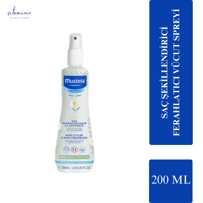 Mustela Saç Şekillendirici ve Ferahlatıcı Vücut Spreyi 200 ml