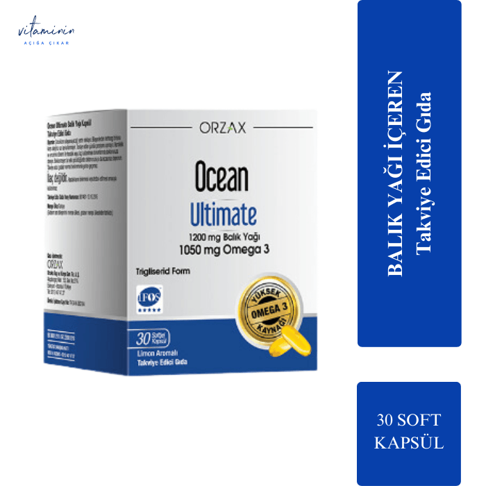 Orzax Ocean Ultimate 30 Kapsül Omega 3 Takviyesi