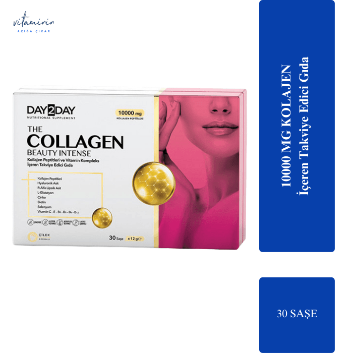 (30ساشه ای) Day2Day The Collagen Beauty Intense پودر کلاژن با طعم توت فرنگی