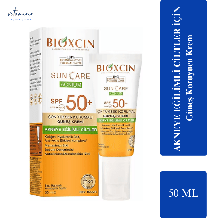 Bioxcin Sun Care Akneye Eğilimli Ciltler İçin Güneş Kremi 50 ml