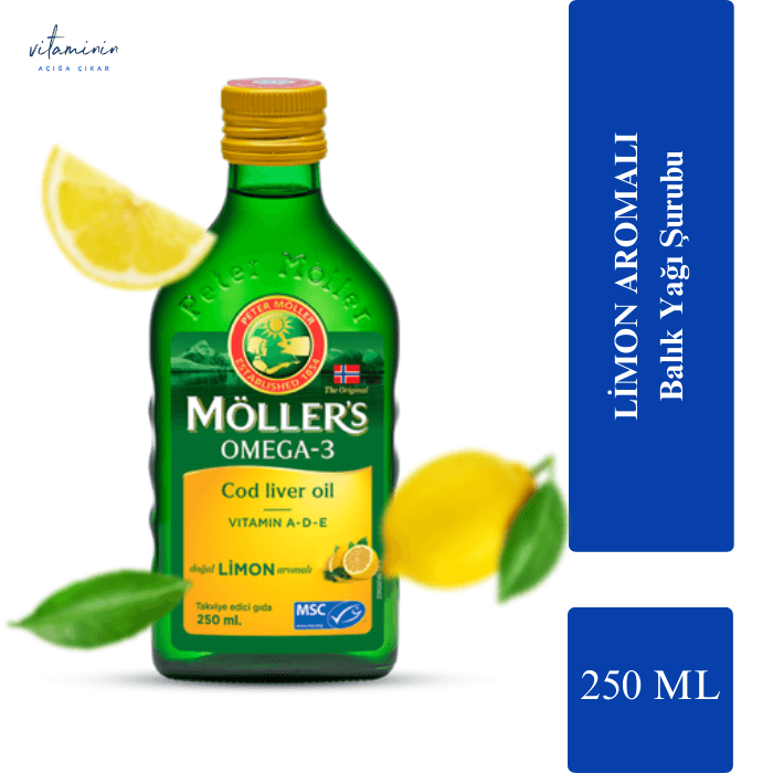 Möller's Omega-3 Limonlu Balık Yağı Şurubu 250 ml
