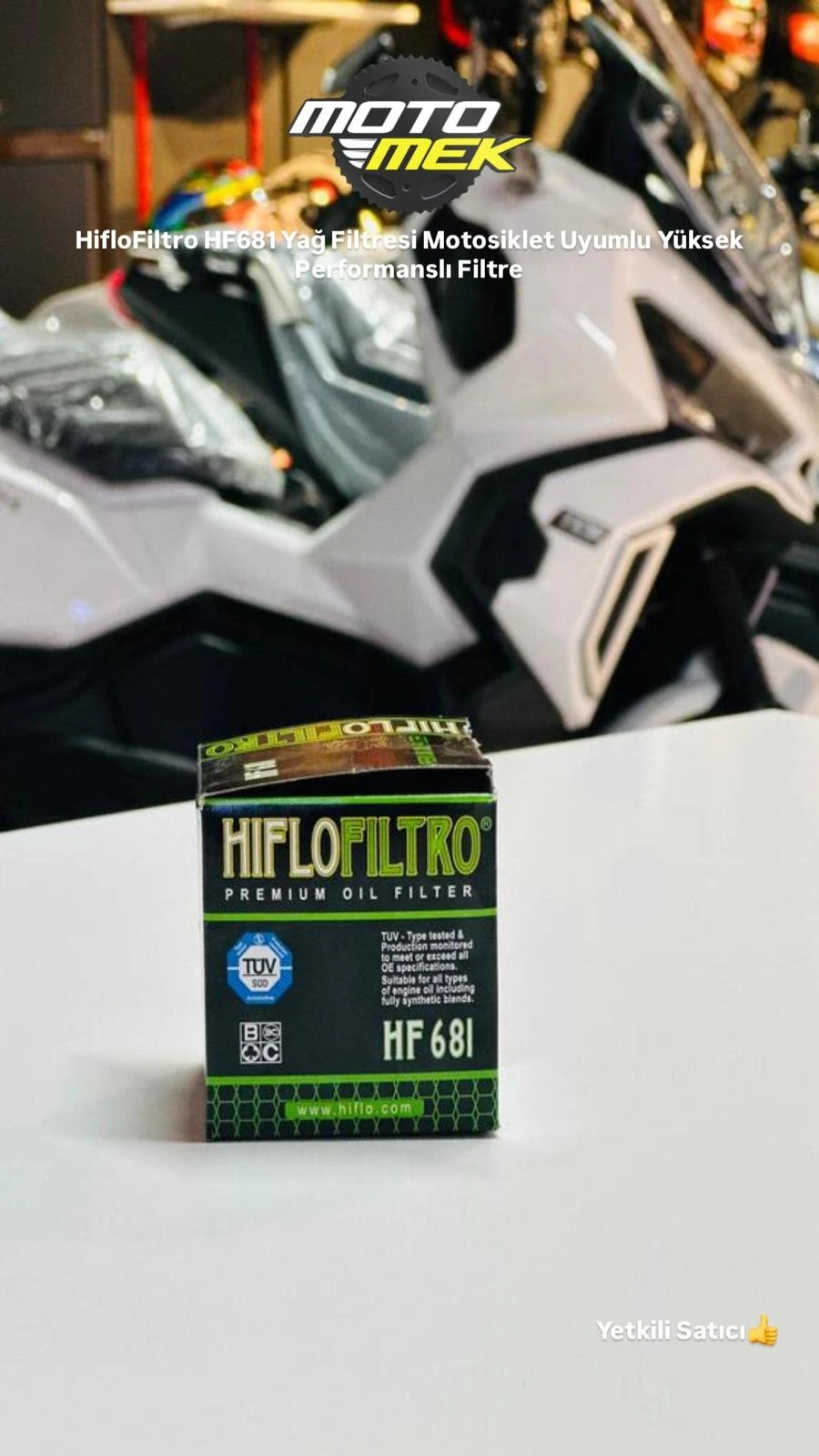 HYOSUNG GV650 Aquila HifloFiltro HF681 Yağ Filtresi Motosiklet Uyumlu Filtre