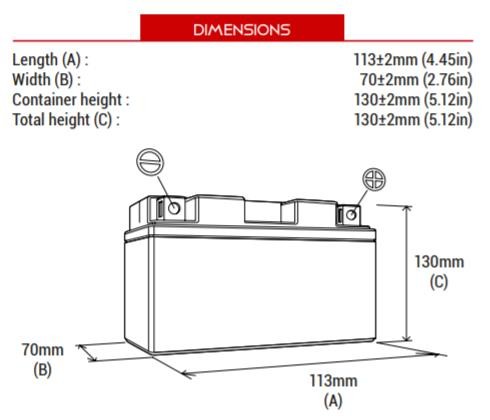 BS BATTERY BTX7L-BS Motosiklet Aküsü