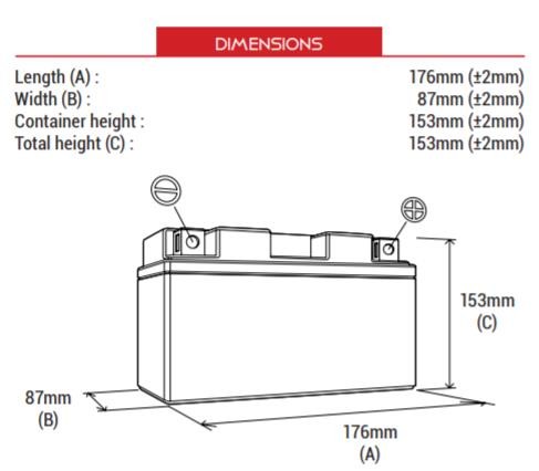 BS BATTERY BTX20HL (SLA) Motosiklet Aküsü SLA Tipi