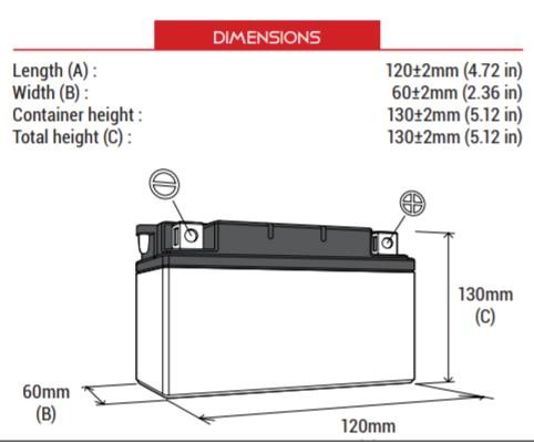 BS BATTERY BB5L-B (DRY) Motosiklet Aküsü