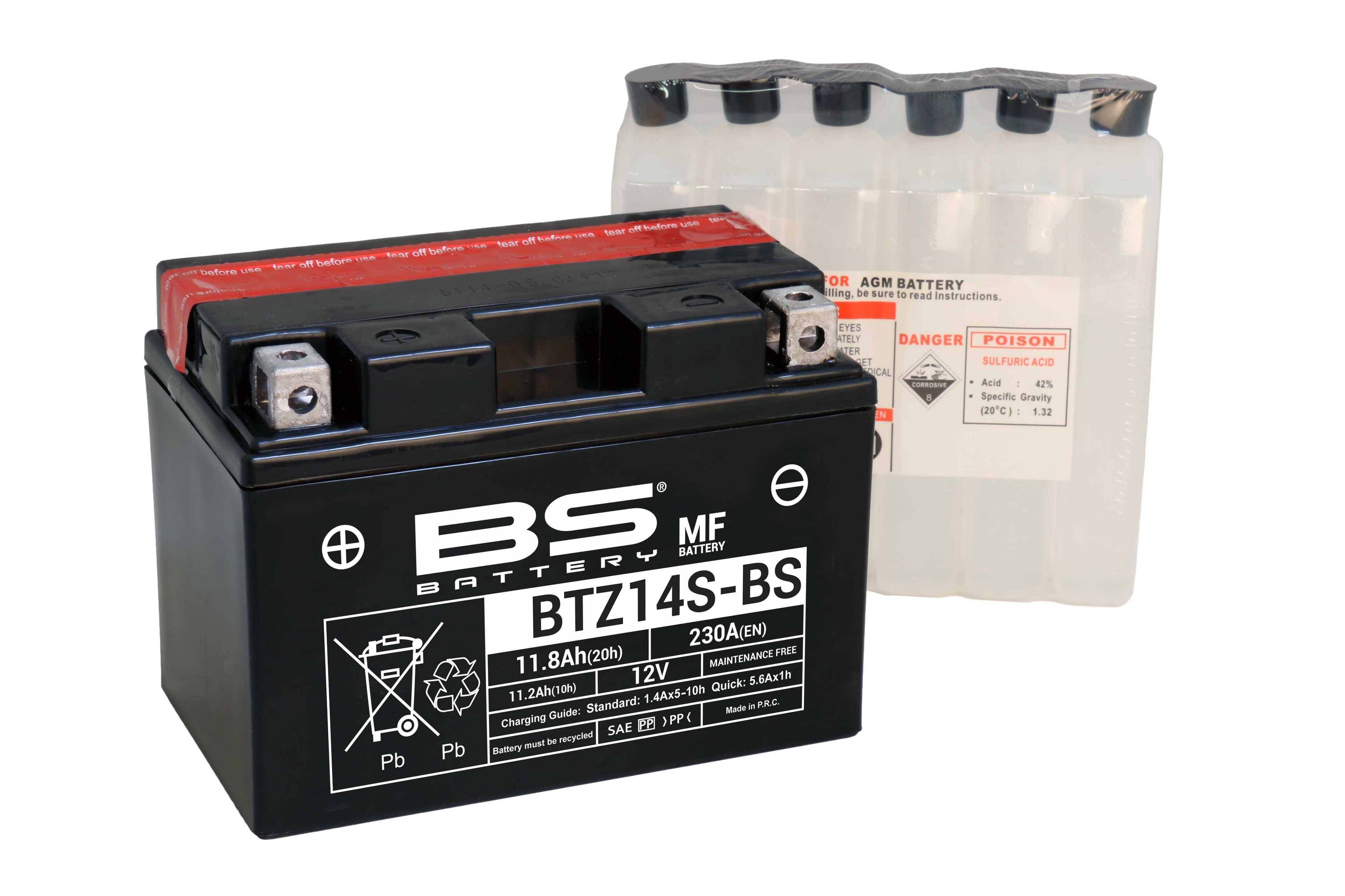 BS BATTERY BTZ14S-BS Motosiklet Aküsü