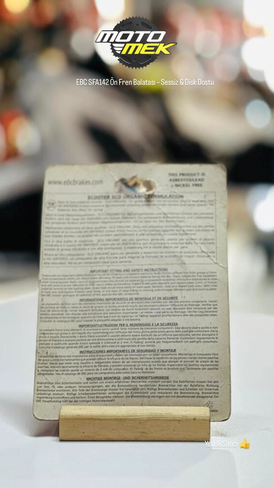 800 TIGER ABS(ÖN) 11-14  EBC SFA142 Ön Fren Balatası – Sessiz & Disk Dostu