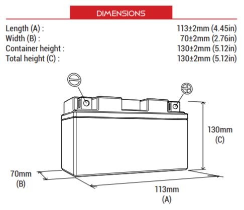 BS BATTERY BTZ8V (SLA) Motosiklet Aküsü SLA Tipi