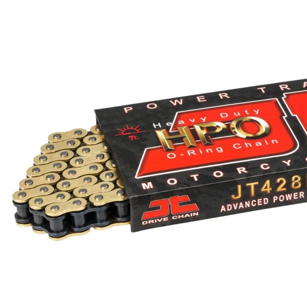 JT Motosiklet Zinciri O-Ring X1 428 x 128 Gold JTC428HROGB128SL