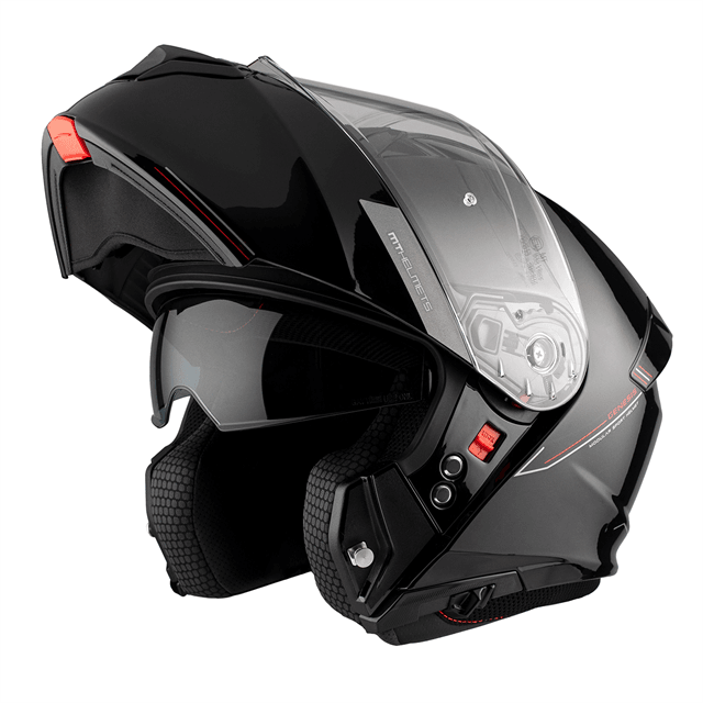 MT Helmets Genesis Parlak Siyah Çene Açılır Kask