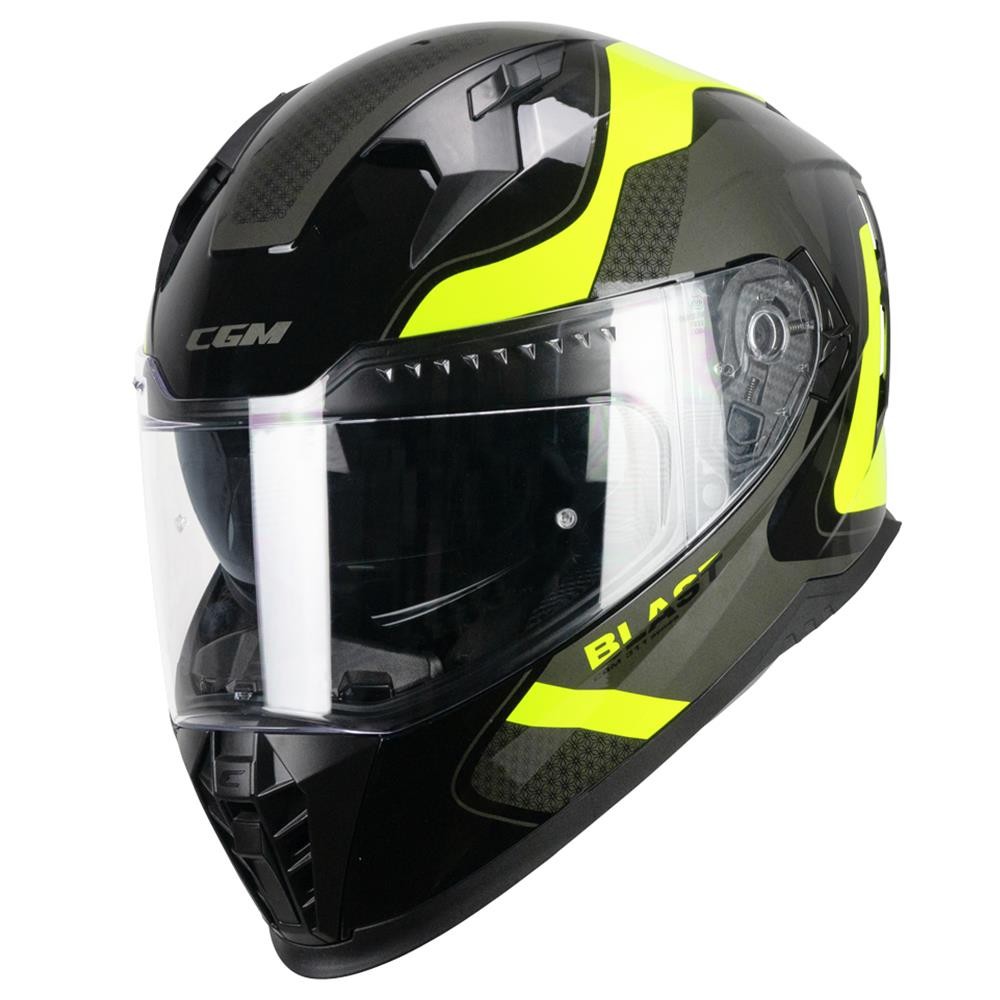 CGM 311R BLAST RACE KAPALI KASK Sarı-Siyah L