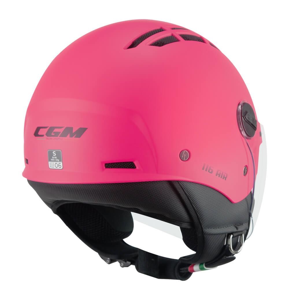 CGM 116A AIR Açık Kask PEMBE Uzun Vizör+Güneş Vizörlü -M