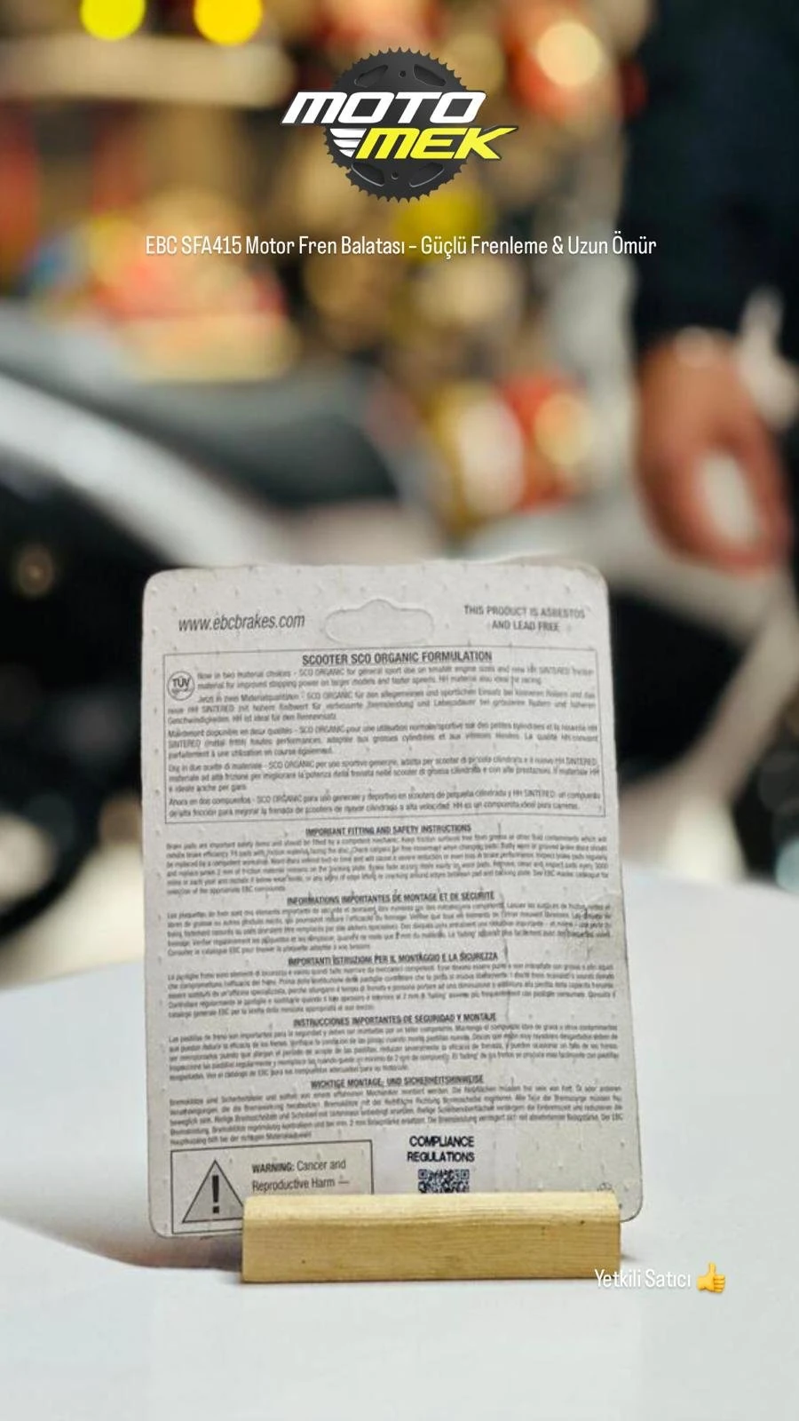 EBC SFA415 Motor Fren Balatası – Güçlü Frenleme & Uzun Ömür