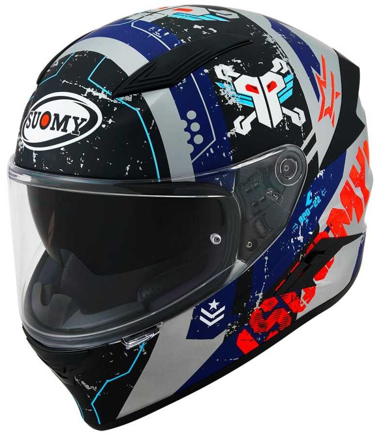 SUOMY SPEEDSTAR KASK TACTIC SILVER-RED MAT