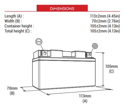 BS BATTERY BTZ7S-SLA Motosiklet Aküsü SLA Tipi
