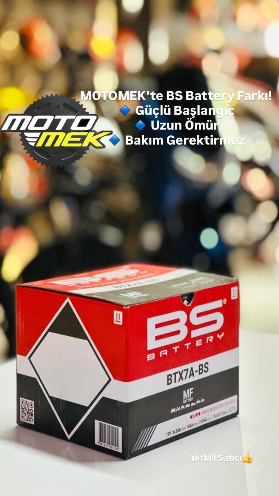 BS BATTERY BTX7A-BS MOTOSİKLET AKÜSÜ YTX7A