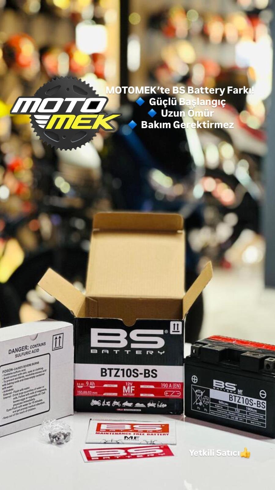 BS BATTERY BTZ10S-BS MOTOSİKLET AKÜSÜ YTZ10S
