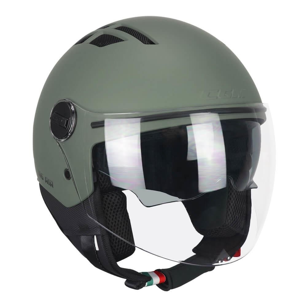 CGM 116A AIR Açık Kask YEŞİL Uzun Vizör+Güneş Vizörlü -XL