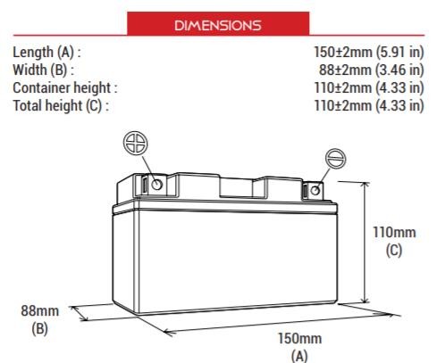 BS BATTERY BTZ14S-SLA Motosiklet Aküsü SLA Tipi