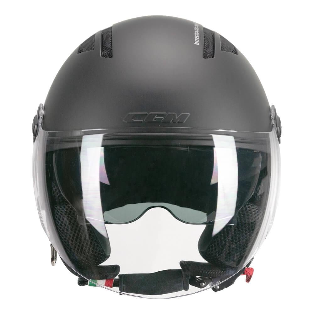 CGM 116A AIR Açık Kask SİYAH Uzun Vizör+Güneş Vizörlü -S