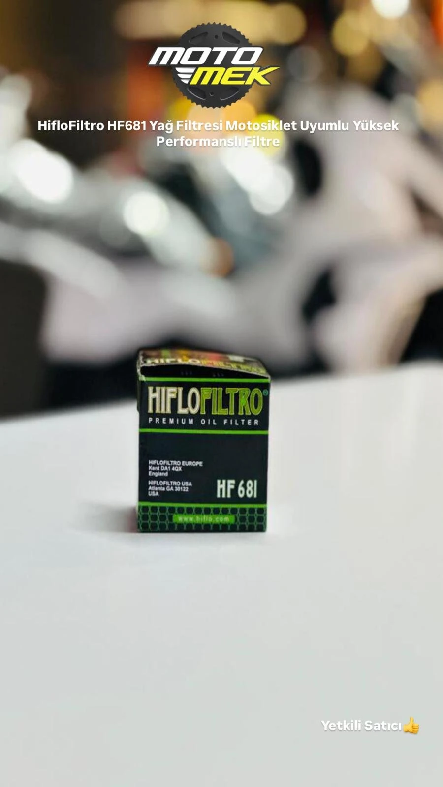 HYOSUNG GV650 Aquila HifloFiltro HF681 Yağ Filtresi Motosiklet Uyumlu Filtre