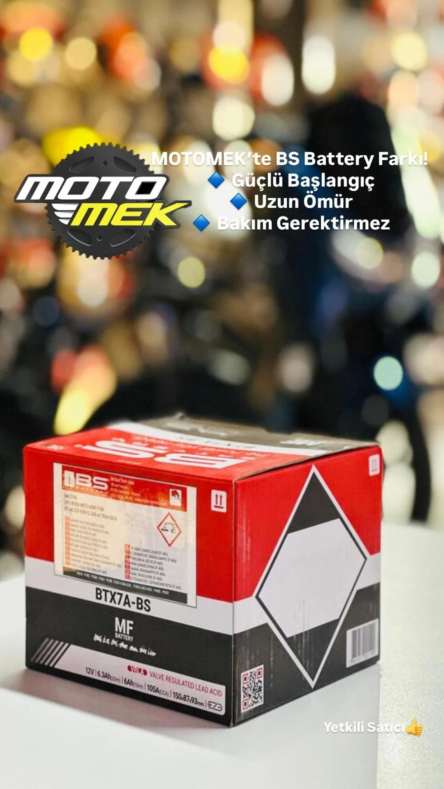APRILIA RXV 4.5 UYUMLU BS BATTERY BTX7A-BS MOTOSİKLET AKÜSÜ YTX7A